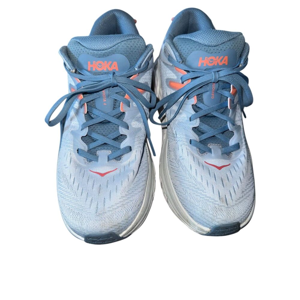 Hoka One One Size 11B Gaviota 4 Blue Fog Running Walking Tennis Shoes - Picture 7 of 9